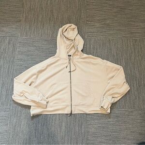 Cuts Beige Zip-Up Hoodie